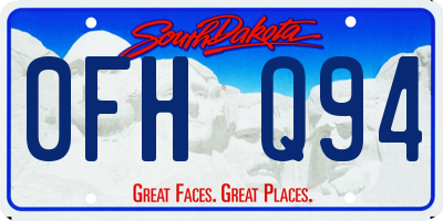 SD license plate 0FHQ94