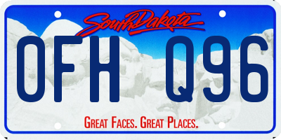 SD license plate 0FHQ96