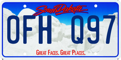 SD license plate 0FHQ97