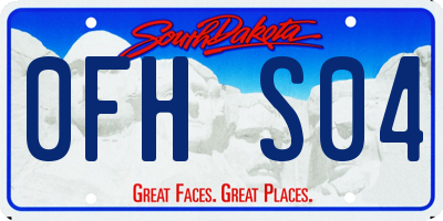 SD license plate 0FHS04