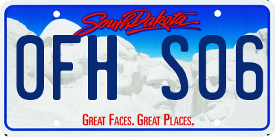 SD license plate 0FHS06