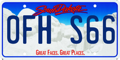 SD license plate 0FHS66