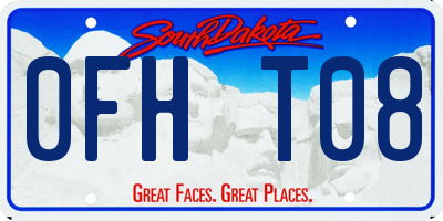 SD license plate 0FHT08