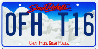 SD license plate 0FHT16