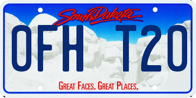 SD license plate 0FHT20