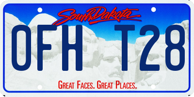 SD license plate 0FHT28