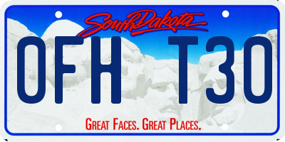 SD license plate 0FHT30