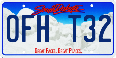 SD license plate 0FHT32