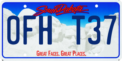 SD license plate 0FHT37