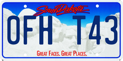 SD license plate 0FHT43