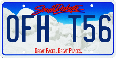 SD license plate 0FHT56