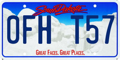 SD license plate 0FHT57