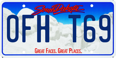SD license plate 0FHT69