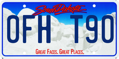 SD license plate 0FHT90