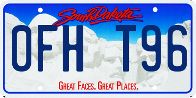 SD license plate 0FHT96