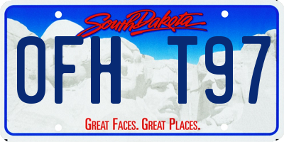SD license plate 0FHT97