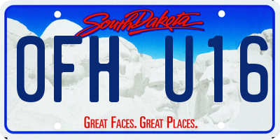 SD license plate 0FHU16