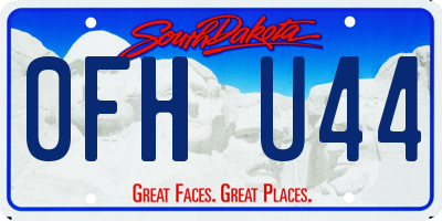 SD license plate 0FHU44
