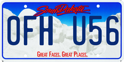 SD license plate 0FHU56