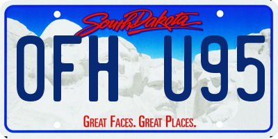SD license plate 0FHU95