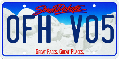SD license plate 0FHV05