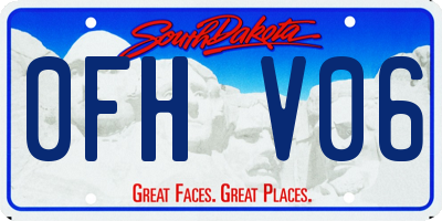 SD license plate 0FHV06