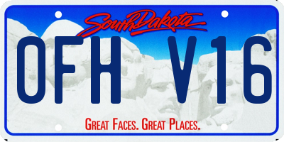 SD license plate 0FHV16