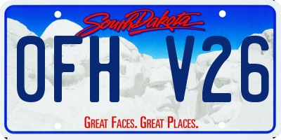 SD license plate 0FHV26
