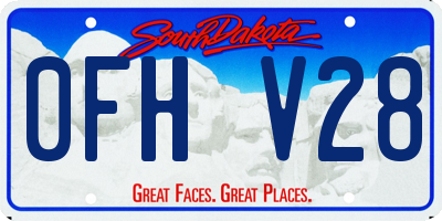 SD license plate 0FHV28