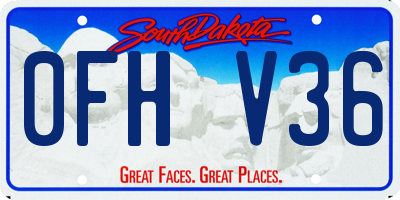 SD license plate 0FHV36
