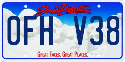 SD license plate 0FHV38