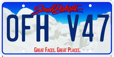 SD license plate 0FHV47