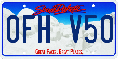 SD license plate 0FHV50