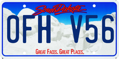 SD license plate 0FHV56
