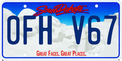 SD license plate 0FHV67