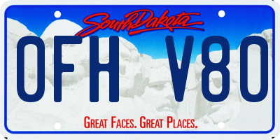SD license plate 0FHV80