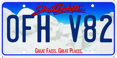 SD license plate 0FHV82