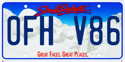 SD license plate 0FHV86