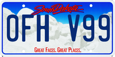 SD license plate 0FHV99