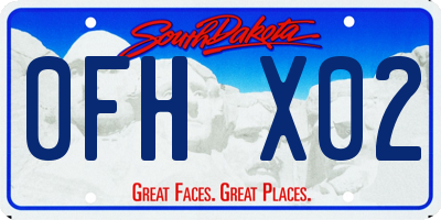 SD license plate 0FHX02
