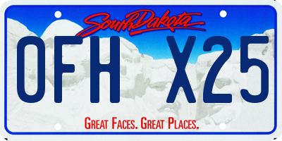 SD license plate 0FHX25