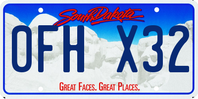 SD license plate 0FHX32