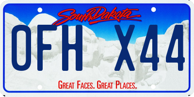 SD license plate 0FHX44