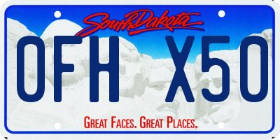 SD license plate 0FHX50
