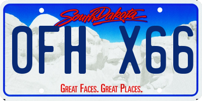 SD license plate 0FHX66