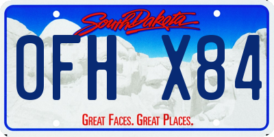 SD license plate 0FHX84
