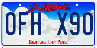 SD license plate 0FHX90