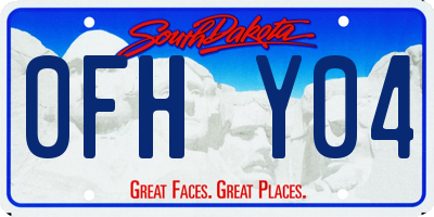 SD license plate 0FHY04
