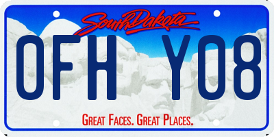 SD license plate 0FHY08
