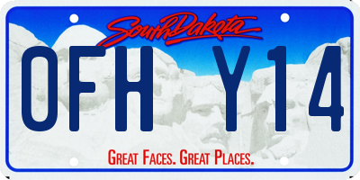 SD license plate 0FHY14